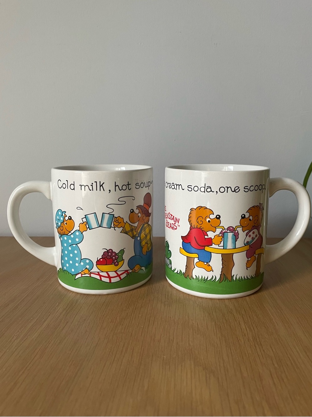 Vintage Berenstain Bears Coffee Mug Set 1987